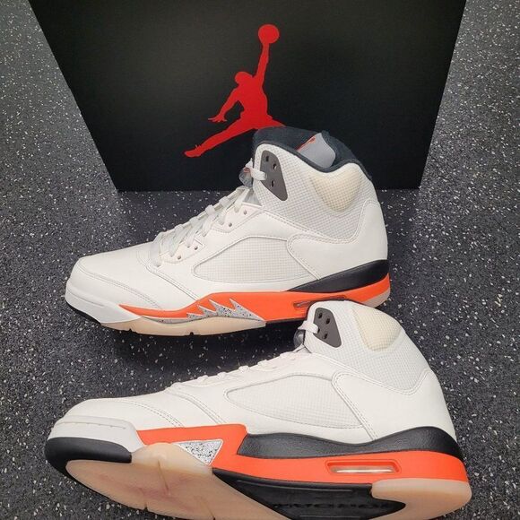 Nike Air Jordan 5 Retro Shattered Backboard Men's Size 8 Sail Orange DC1060-100 - Picture 6 of 8